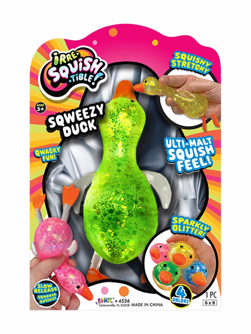 Green squishy duck